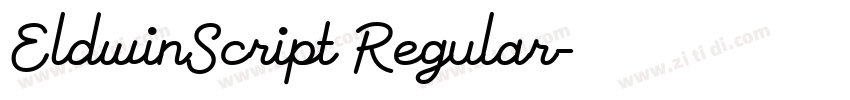 EldwinScript Regular字体转换 EldwinScript Regular字体转换